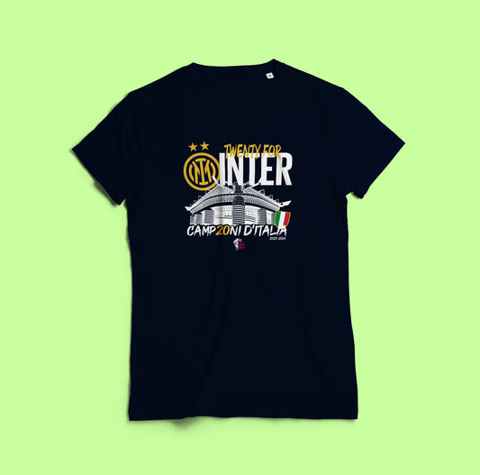T-Shirt Inter Doppia Stella Stadio - Campione d'Italia