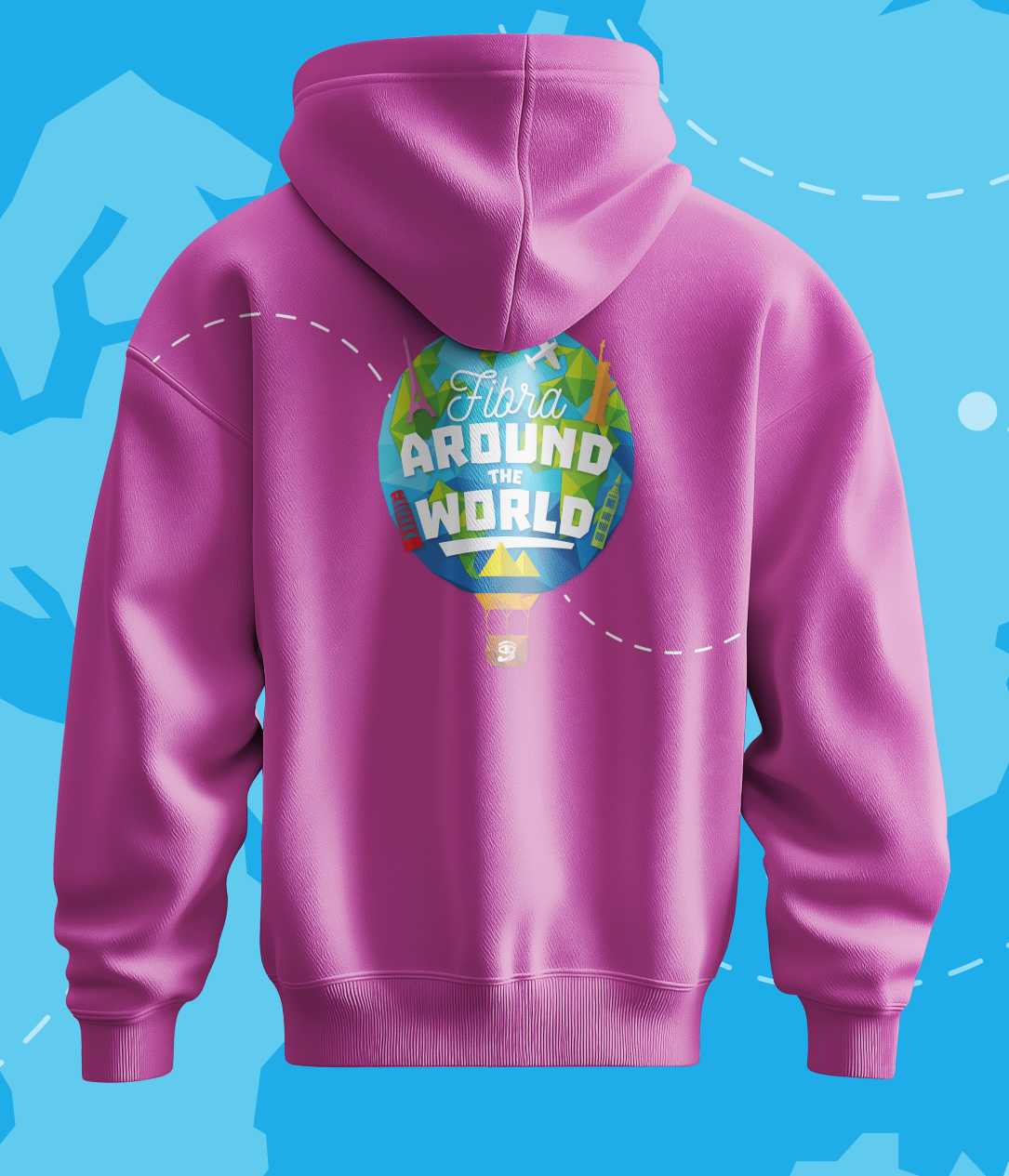 Felpa AROUND THE WORLD - Fibra Ottica (unisex)